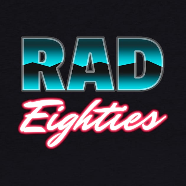 Rad Eighties Neon Synthwave Logo by ernestouchiha